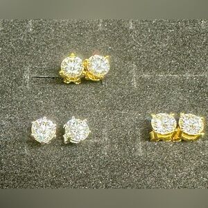 1ct moissanite studs